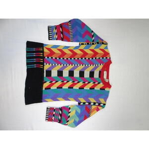 Vintage‎ UNO & UNA Colorful Patterned Knit Sweater